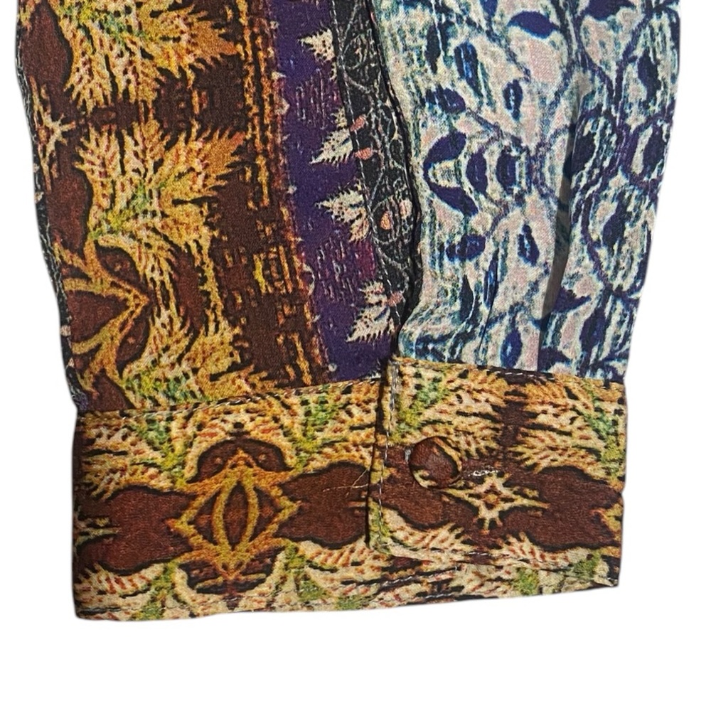 Kas design Multicolor Patterned Women's Top split back - Picture 4 of 7